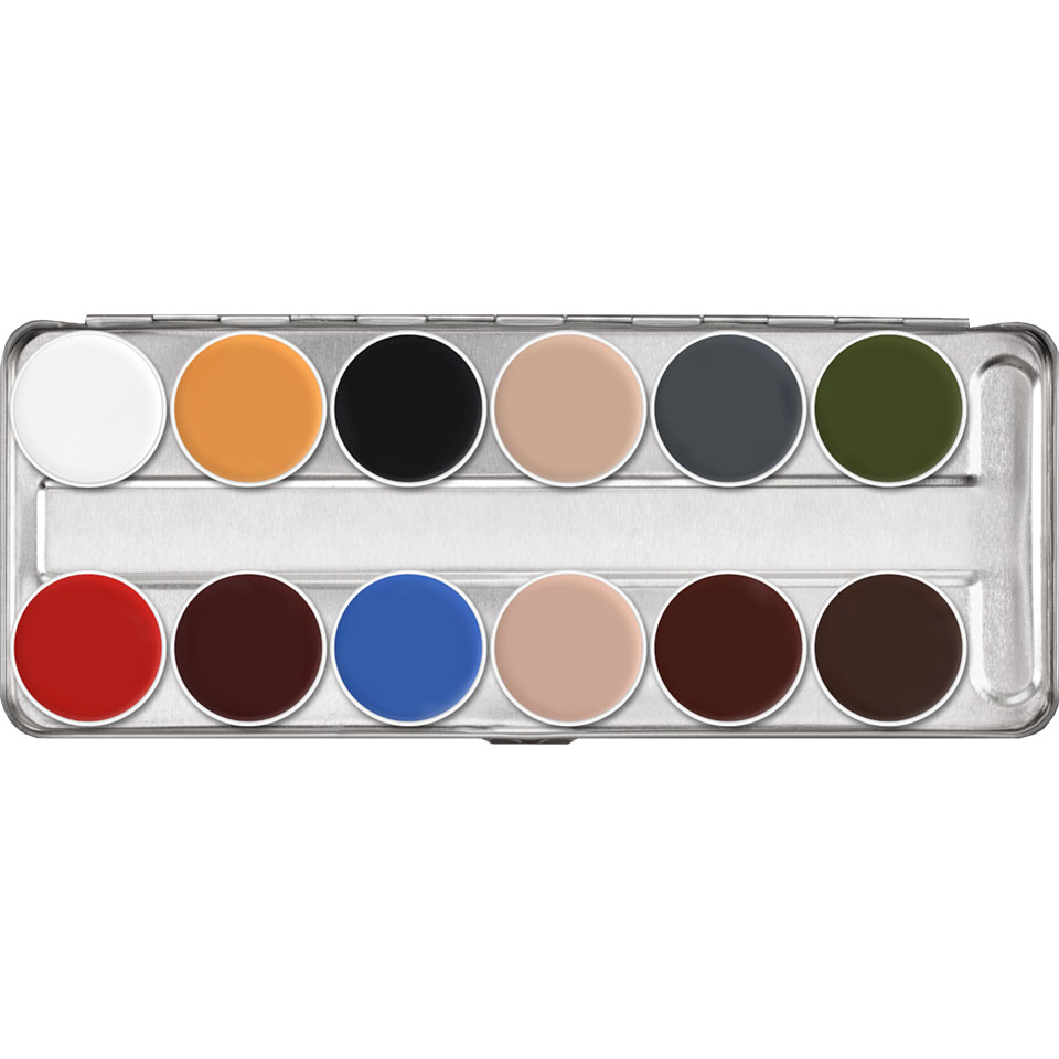 Kryolan Schminkpalette 12er Supracolor Fettschminke bunt Kryolan Schminkpalette 12er Supracolor Fettschminke bunt
