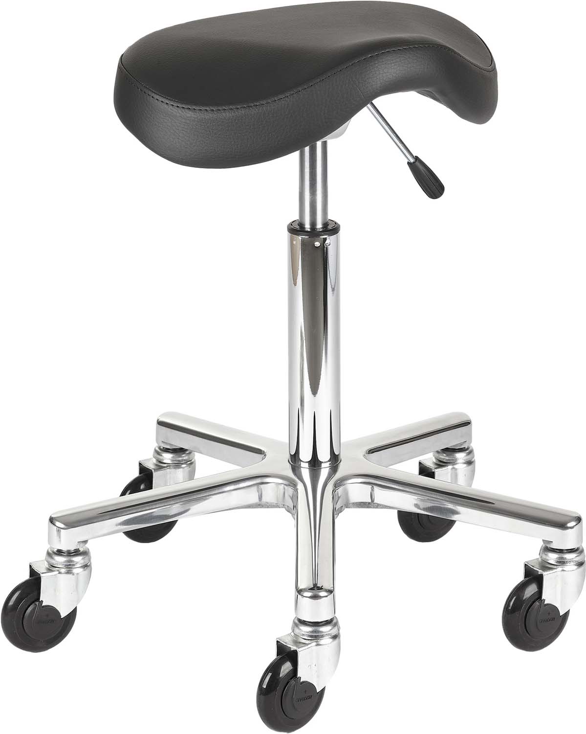 Rollhocker Sattelsitz M, Fußkreuz classic