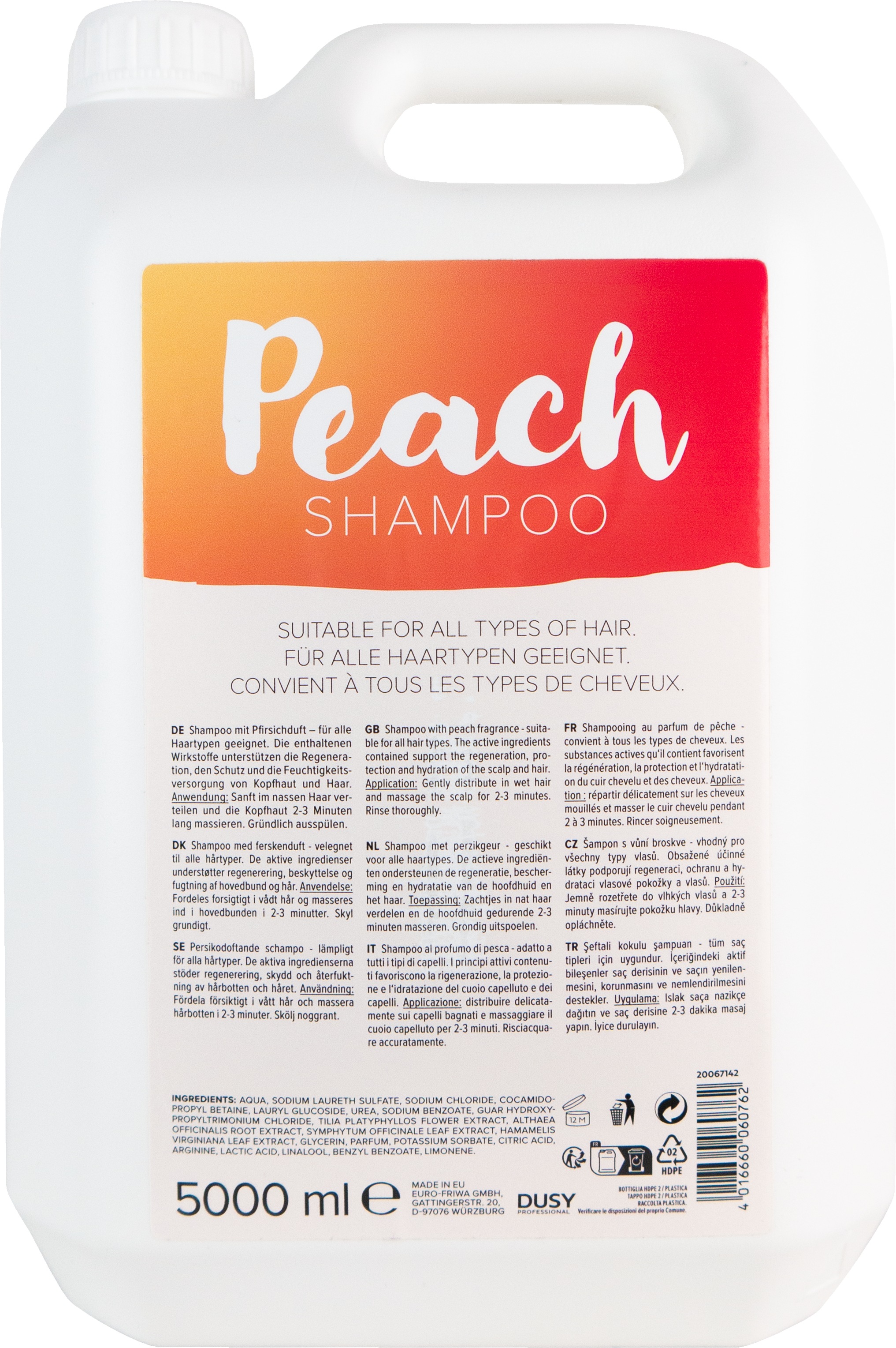 Dusy Pfirsich Shampoo 5L