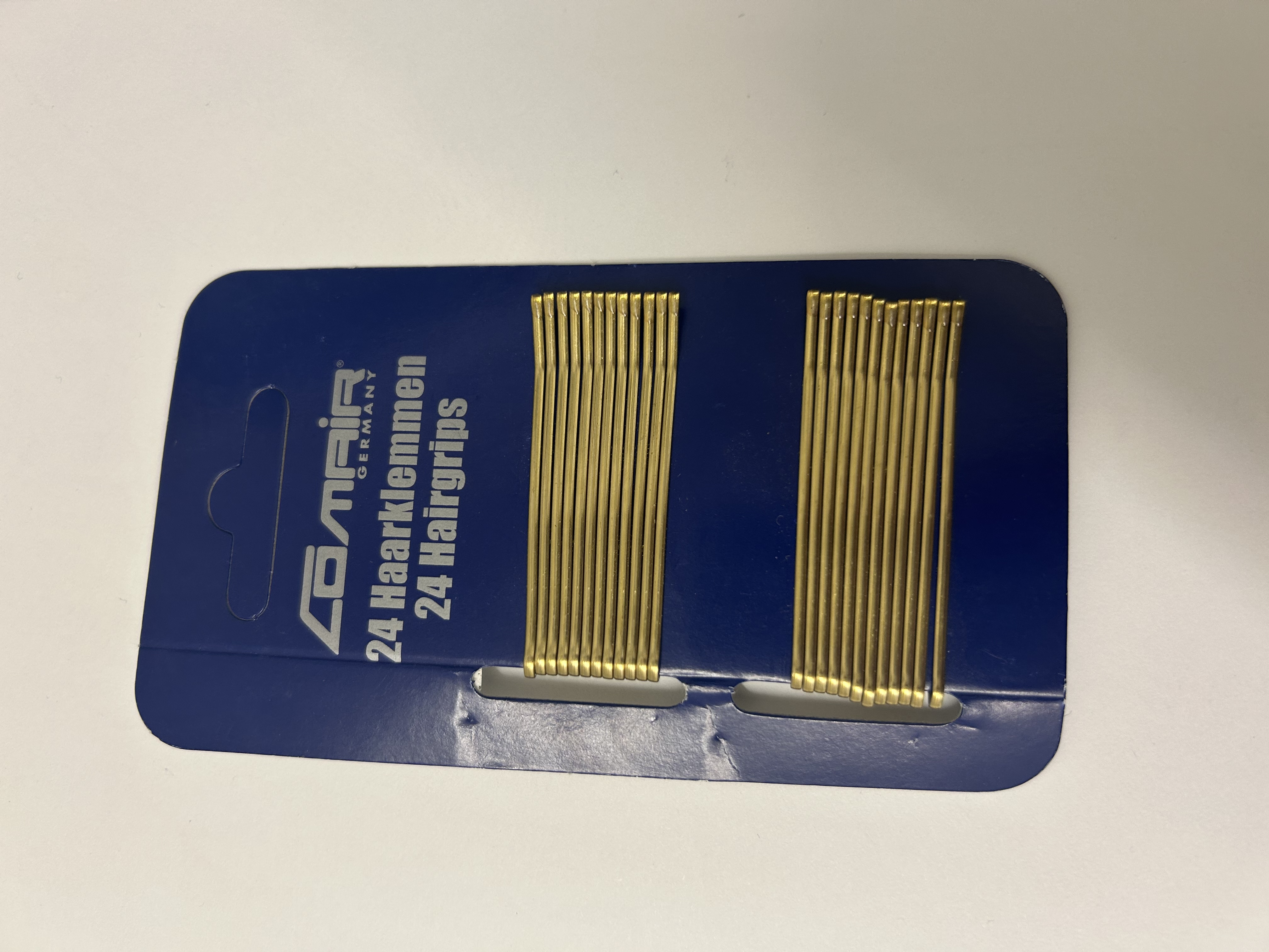 Tropfenklemmen glatt 5 cm blond 24 Stk