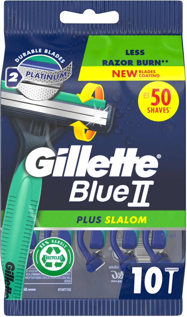 Gillette Blue II Plus Slalom Ras. 10er Gillette Blue II Plus Slalom Ras. 10er