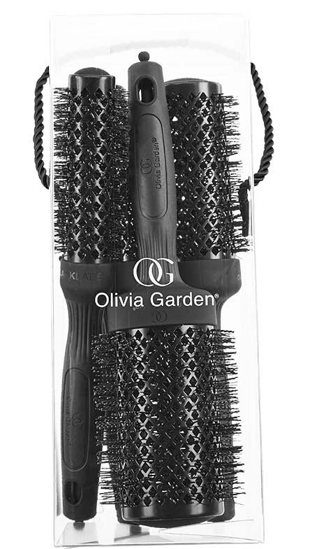 Olivia Garden Rundbürste Black Label, 4er Set