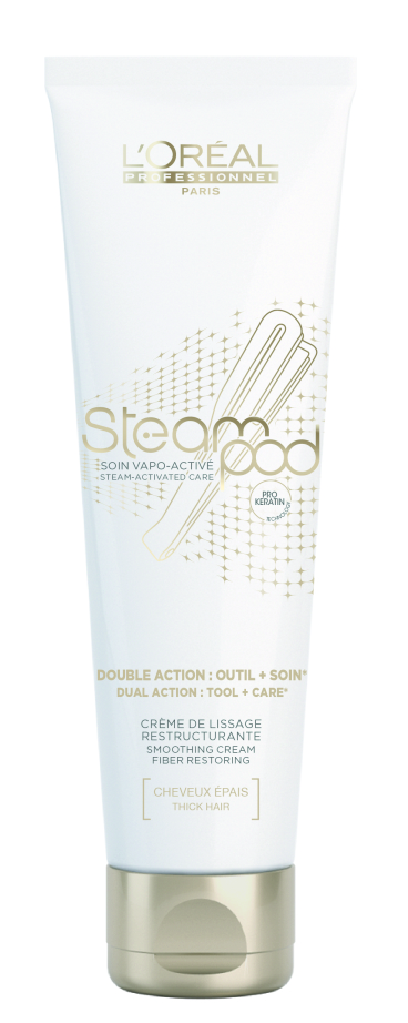 Steampod, Strukturaufbauende Glättungscreme, kräftiges Haar, 200 ml