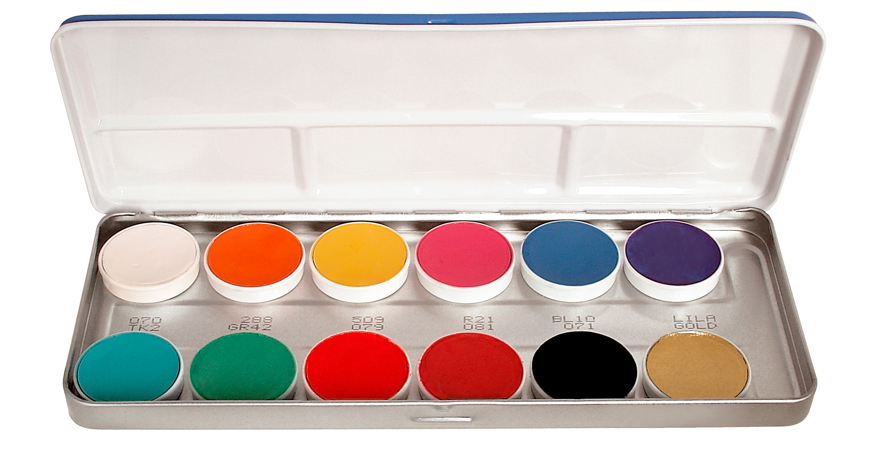 Kryolan Schminkpalette 12er Aquacolor