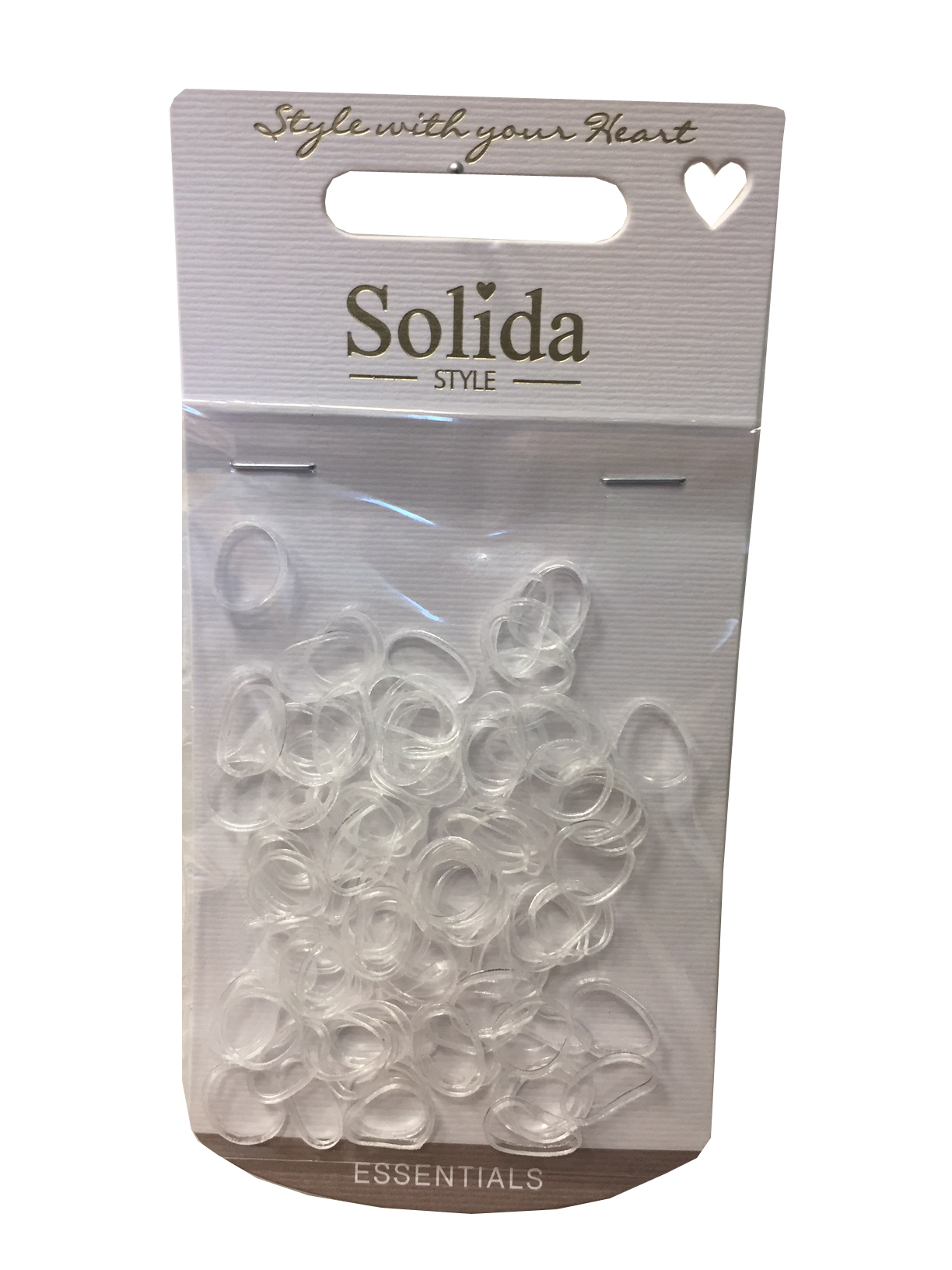 Haargummi transparent, 100 Stück Packung