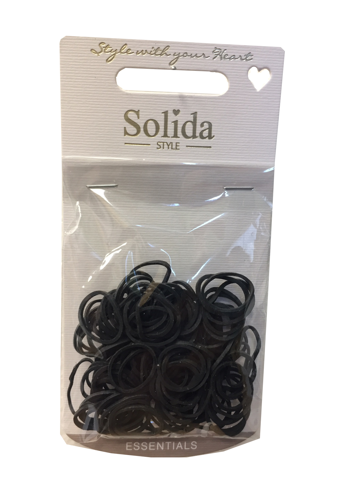 Haargummi schwarz, 100 Stück Packung